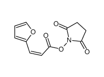 Nα-3-(2-呋喃基)丙烯酰基琥珀酰亚胺结构式