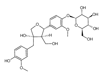 (-)-olivil 4'-O-β-D-glucopyranoside结构式