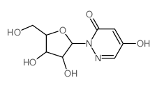4-Hydroxy-1-(beta-D-ribofuranosyl)pyridazin-6-one结构式