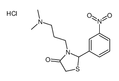 3-[3-(dimethylamino)propyl]-2-(3-nitrophenyl)-1,3-thiazolidin-4-one,hydrochloride结构式