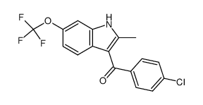 (4-chlorophenyl)[2-methyl-6-(trifluoromethoxy)-1H-indol-3-yl]methanone Structure