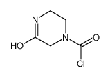 1-Piperazinecarbonyl chloride, 3-oxo- (9CI)结构式