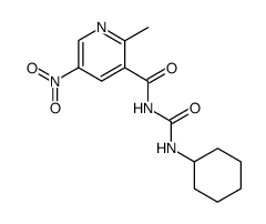 1-Cyclohexyl-3-(2-methyl-5-nitro-pyridine-3-carbonyl)-urea结构式