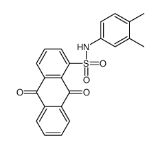 N-(3,4-dimethylphenyl)-9,10-dioxoanthracene-1-sulfonamide结构式