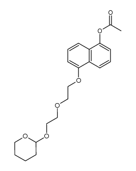 5-(2-(2-((tetrahydro-2H-pyran-2-yl)oxy)ethoxy)ethoxy)naphthalen-1-yl acetate Structure
