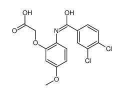 2-[2-[(3,4-dichlorobenzoyl)amino]-5-methoxyphenoxy]acetic acid结构式