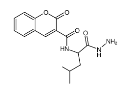 2-Oxo-2H-chromene-3-carboxylic acid (1-hydrazinocarbonyl-3-methyl-butyl)-amide Structure
