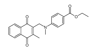 4-[Methyl-(3-methyl-1,4-dioxo-1,4-dihydro-naphthalen-2-ylmethyl)-amino]-benzoic acid ethyl ester结构式