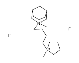 3-methyl-3-[4-(1-methylpyrrolidin-1-ium-1-yl)butyl]-3-azoniabicyclo[3.3.1]nonane,diiodide structure