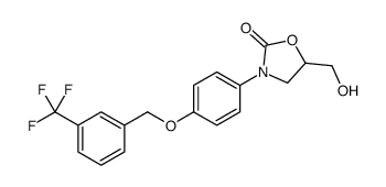 5-(hydroxymethyl)-3-[4-[[3-(trifluoromethyl)phenyl]methoxy]phenyl]-1,3-oxazolidin-2-one Structure
