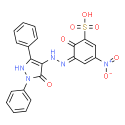 3-[(4,5-dihydro-5-oxo-1,3-diphenyl-1H-pyrazol-4-yl)azo]-2-hydroxy-5-nitrobenzenesulphonic acid结构式
