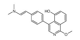 4-[4-[2-(dimethylamino)ethenyl]phenyl]-1-methoxyisoquinolin-5-ol结构式