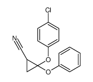 2-(4-chlorophenoxy)-2-phenoxycyclopropane-1-carbonitrile Structure