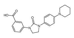 3-[2-oxo-3-(4-piperidin-1-ylphenyl)imidazolidin-1-yl]benzoic acid Structure