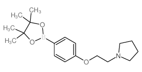 4-(2-吡咯烷乙氧基)苯硼酸频那醇酯结构式