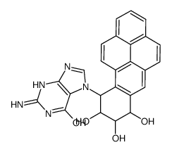 7-(7,8,9-trihydroxy-7,8,9,10-tetrahydrobenzo(a)-pyren-10-yl)guanine结构式
