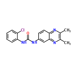 1-(2-Chlorophenyl)-3-(2,3-dimethyl-6-quinoxalinyl)urea结构式