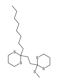 2-(methylthio)-2-(2-(2-octyl-1,3-dithian-2-yl)ethyl)-1,3-dithiane结构式