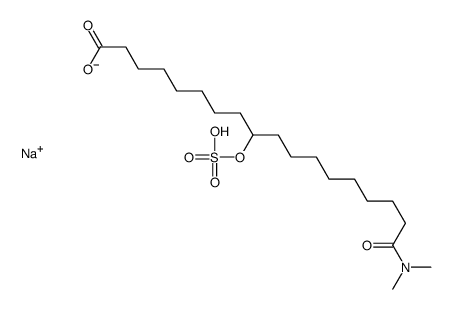 sodium hydrogen N,N-dimethyl-10-(sulphonatooxy)octadecanamidate Structure