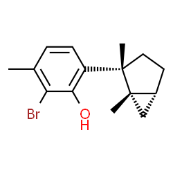 2-Bromo-6-[(1S,2R,5R)-1,2-dimethylbicyclo[3.1.0]hexan-2-yl]-3-methylphenol Structure