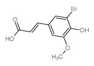 3-溴-4-羟基-5-甲氧基苯丙烯酸(predominantly trans)结构式