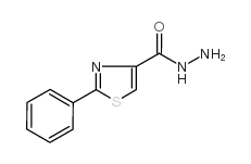 2-苯基-1,3-噻唑-4-碳酰肼结构式