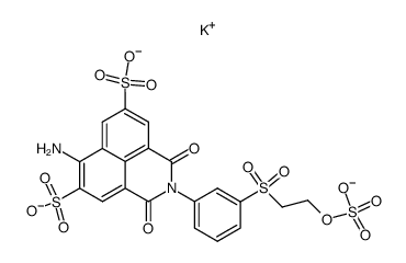tripotassium 4-amino-N-[3-[(sulfatoethyl)sulfonyl]phenyl]naphthalimide-3,6-disulfonate Structure