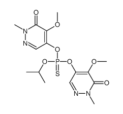 4-methoxy-5-[(5-methoxy-1-methyl-6-oxopyridazin-4-yl)oxy-propan-2-yloxyphosphinothioyl]oxy-2-methylpyridazin-3-one Structure