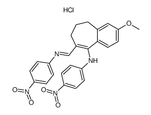 3-methoxy-N-(4-nitrophenyl)-8-(((4-nitrophenyl)imino)methyl)-6,7-dihydro-5H-benzo[7]annulen-9-amine hydrochloride结构式