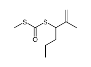 S-methylS-(2-methylhex-1-en-3-yl) carbonodithioate Structure