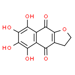 2,3-Dihydro-5,6,7,8-tetrahydroxynaphtho[2,3-b]furan-4,9-dione结构式