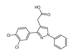 2-[3-(3,4-dichlorophenyl)-1-phenylpyrazol-4-yl]acetic acid Structure