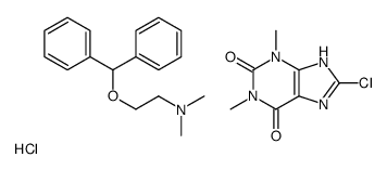 2-benzhydryloxy-N,N-dimethylethanamine,8-chloro-1,3-dimethyl-7H-purine-2,6-dione,hydrochloride结构式