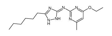 4-ethoxy-N-(5-hexyl-1H-1,2,4-triazol-3-yl)-6-methylpyrimidin-2-amine Structure