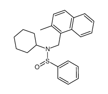 N-cyclohexyl-N-[(2-methyl-1-naphthyl)methyl]benzenesulfinamide Structure