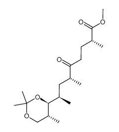 methyl (2R,6R,8R)-2,6-dimethyl-5-oxo-8-((4S,5R)-2,2,5-trimethyl-1,3-dioxan-4-yl)nonanoate Structure