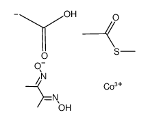 (carboxymethyl)(methyl thioacetate)bis(dimethylglyoximato)cobalt(III)结构式