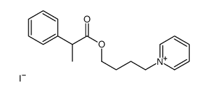 4-pyridin-1-ium-1-ylbutyl (2R)-2-phenylpropanoate,iodide Structure