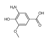 3-氨基-5-甲氧基-4-羟基苯甲酸结构式