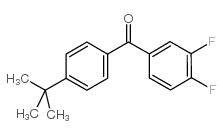 4-叔丁基-3',4'-二氟二苯甲酮结构式
