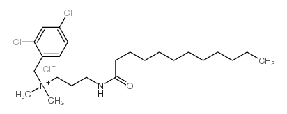 (2,4-dichlorobenzyl)dimethyl[3-[(1-oxododecyl)amino]propyl]ammonium chloride structure