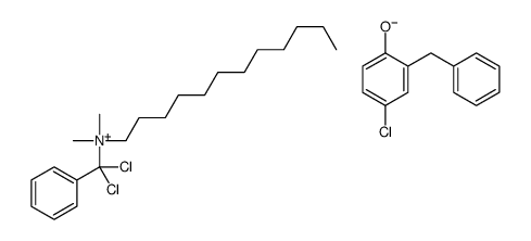 (ar,ar-dichlorobenzyl)dodecyldimethylammonium 4-chloro-α-phenyl-o-cresolate Structure