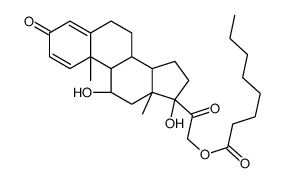11beta,17,21-trihydroxypregna-1,4-diene-3,20-dione 21-octanoate Structure