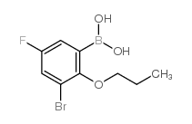 3-溴-5-氟-2-丙氧基苯基硼酸结构式