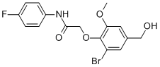 2-[2-bromo-4-(hydroxymethyl)-6-methoxyphenoxy]-n-(4-fluorophenyl)-acetamide结构式
