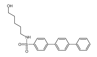N-(5-hydroxypentyl)-4-(4-phenylphenyl)benzenesulfonamide结构式
