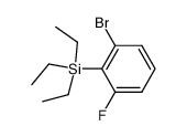 (2-bromo-6-fluorophenyl)triethylsilane Structure