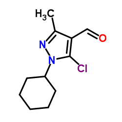 5-Chloro-1-cyclohexyl-3-methyl-1H-pyrazole-4-carbaldehyde结构式