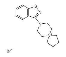 8-(1,2-benzisothiazol-3-yl)-8-aza-5-azoniaspiro[4.5]decane bromide Structure