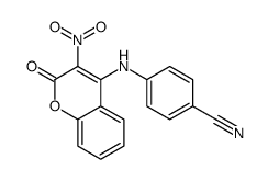 4-[(3-nitro-2-oxochromen-4-yl)amino]benzonitrile结构式